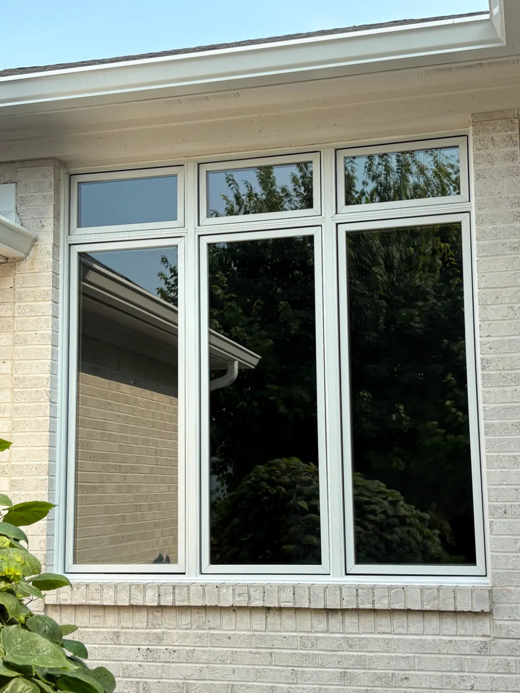Frame and seal detail on a Cloverdale window job